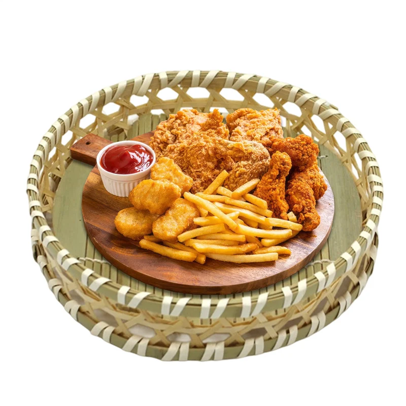 Brotkörbe Zum Servieren Deko-Tablett Mit Hohl-Flachboden, A