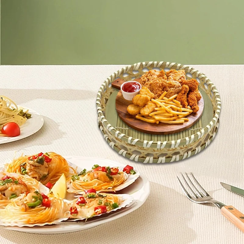 Brotkörbe Zum Servieren Deko-Tablett Mit Hohl-Flachboden, A
