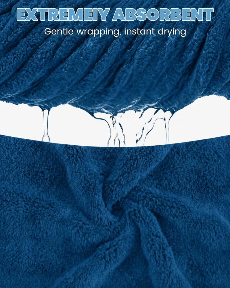 JiAmy Kinder Fleece Bademantel mit Kapuze 10-12 Jahre Marineblau, 10-12 Jahre Marineblau