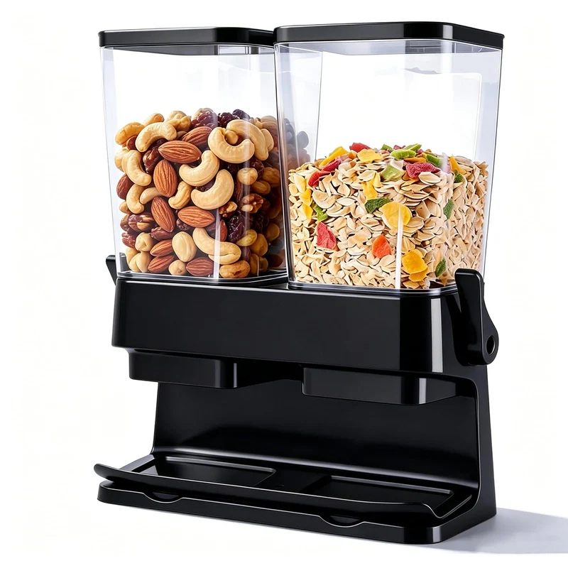 Müslispender 2er Set 3l Luftdichter Cornflakes Spender Behälter Grosse Kapazität Automatic Rice Stor