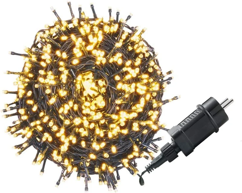 UISEBRT LED Lichterkette Aussen 30M 300Led, Weihnachtsbeleuchtung für Aussen und Innen mit 8 Modi IP