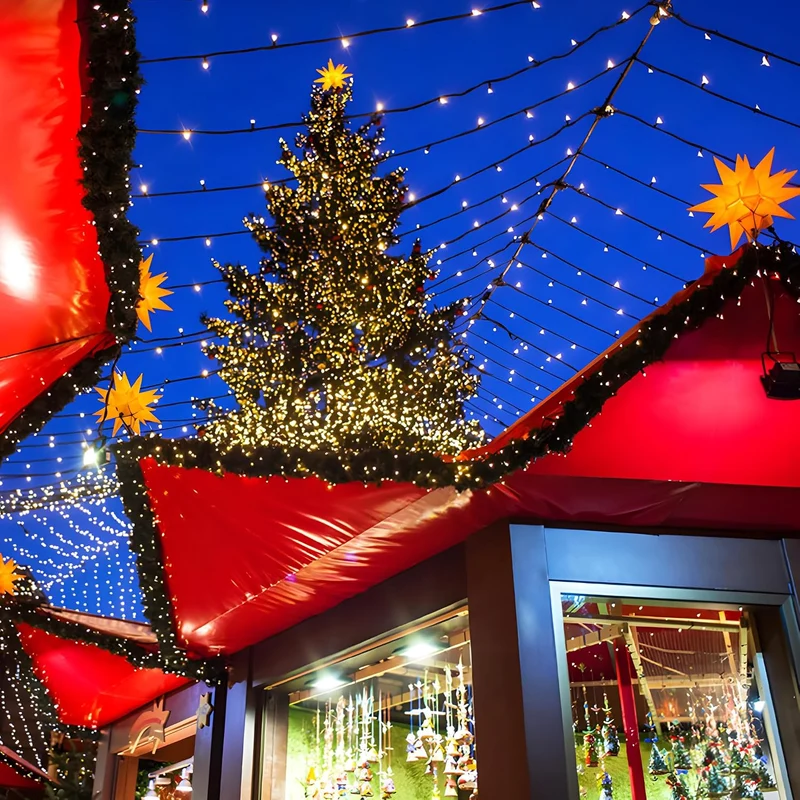 UISEBRT LED Lichterkette Aussen 30M 300Led, Weihnachtsbeleuchtung für Aussen und Innen mit 8 Modi IP