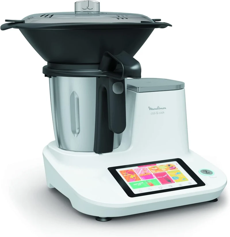 Moulinex Click & Cook Küchenmaschine mit integrierter Küchenwaage, Leistung 1400 W, Fassungsvermögen