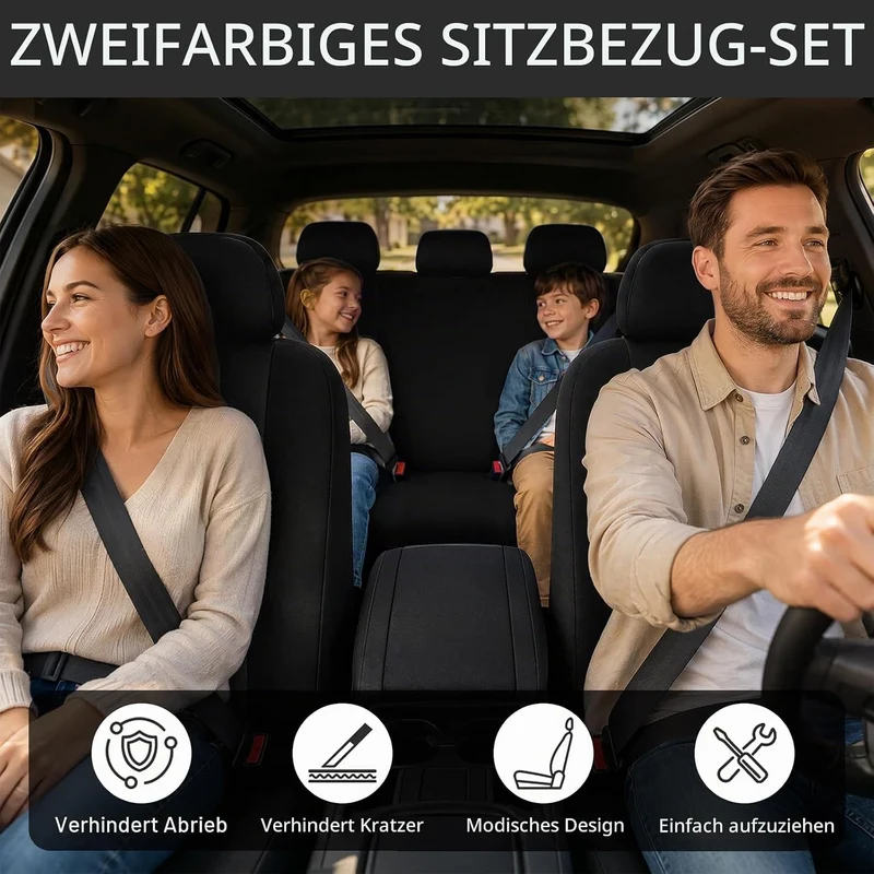 Universal Autositzbezüge Set, Autositzbezüge, Sitzbezüge Auto Für 5 Sitzer, Schonbezüge für Autositz