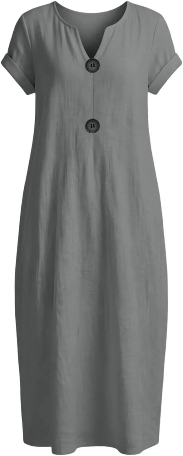 Musselin Kleid Damen Leinenkleider Damen Sommer Baumwolle Leicht Und Luftig | Leinenkleider Damen So