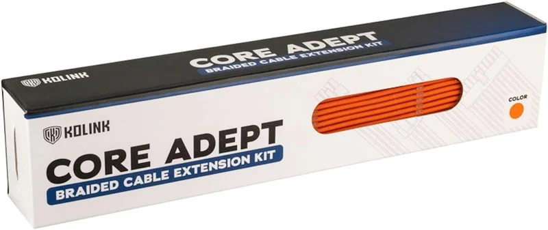 Kolink Six Cable Extension Sets Sleeved Cable Kit - Contains 24-Pin 4+4-Pin 8-Pin and 6+2-Pin PC Cab