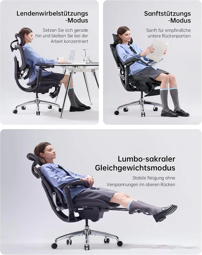SIHOO Doro C300 Pro V2 Ergonomischer Bürostuhl, Adaptive Unterstützung | 8D Armlehnen, Atmungsaktive