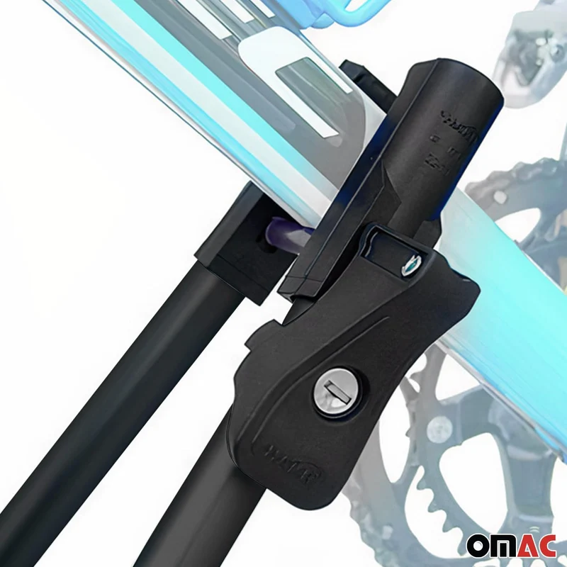 OMAC Dachfahrradträger bis 17 kg Aluminium Schwarz 2tlg Set