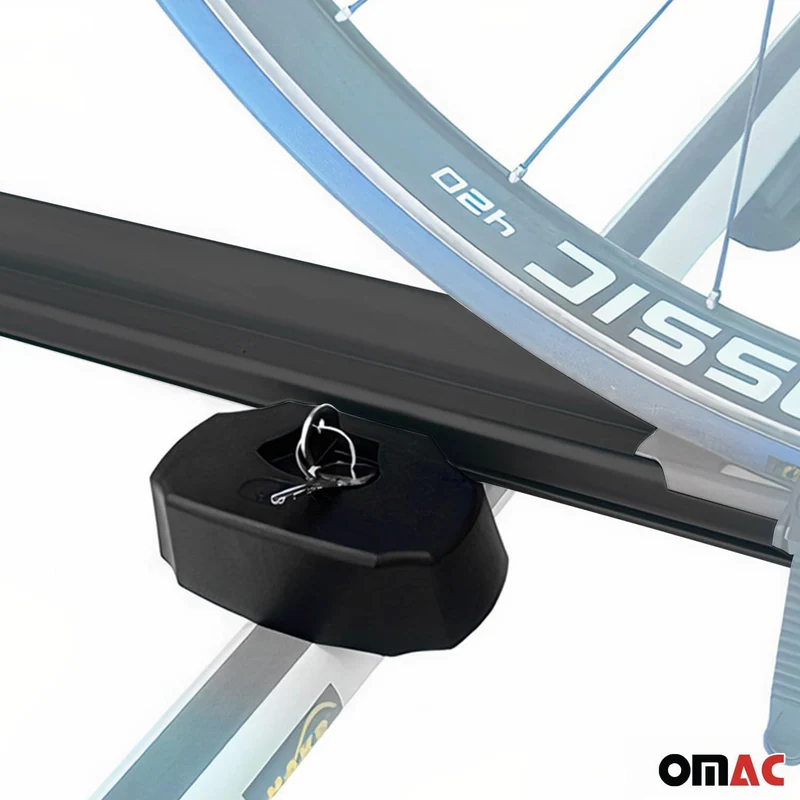 OMAC Dachfahrradträger bis 17 kg Aluminium Schwarz 2tlg Set