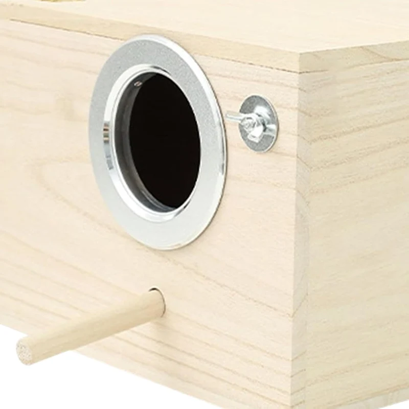 Vogel-Nistkasten Holzhaus aus Naturholz | Vogelbrutkasten 24,5x13x13 cm für Finken Kakadus Nymphensi