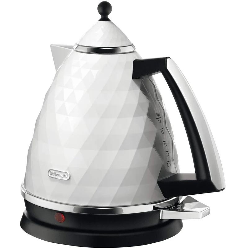 De'Longhi Brillante KBJ3001W Wasserkocher, Weiss Weiss Einzelbett, Weiss Einzelbett
