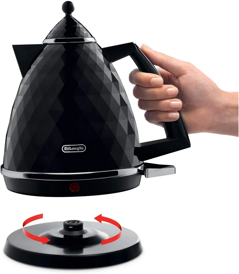 De'Longhi Brillante KBJ3001W Wasserkocher, Weiss Weiss Einzelbett, Weiss Einzelbett