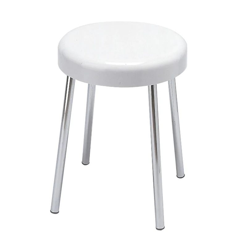 Inda a03750cr Hocker Badezimmer, Kollektion Hotellerie, silber Silber / Schwarz Standard-Verpackung,