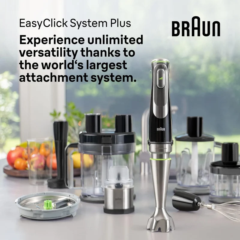 Braun MQ9187XLI MultiQuick 9 Handmixer, XL Küchenmaschine, Active PowerDrive-Technologie, Multifunkt