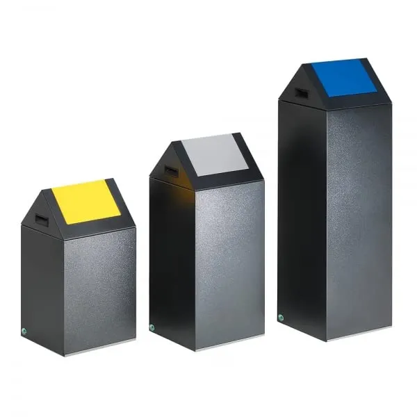 VAR Wertstoffsammler WSG 55S selbstlöschend antik-silber; Deckel: silber