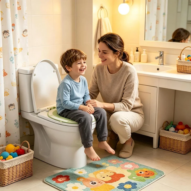 Toilettentrainingssitz Tragbare Faltbare Universelle Saugnapf-Auflage | Töpfchentraining Toilettensi