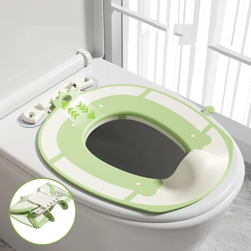 Toilettentrainingssitz Tragbare Faltbare Universelle Saugnapf-Auflage | Töpfchentraining Toilettensi