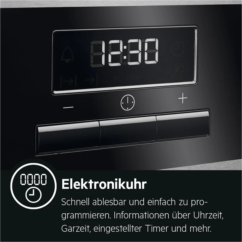 AEG Standherd mit Glaskeramik-Kochfeld, 50cm, A, 1 Paar Teleskopschienen, Bräterzone, Mehrkreiskochz