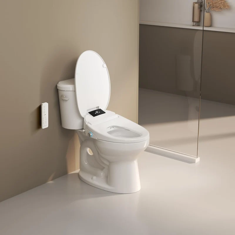 WLJBIDET Bidet Toilettensitz mit Fernbedienung, Elektronisch Beheizbarer Dusch WC Aufsatz mit Einste
