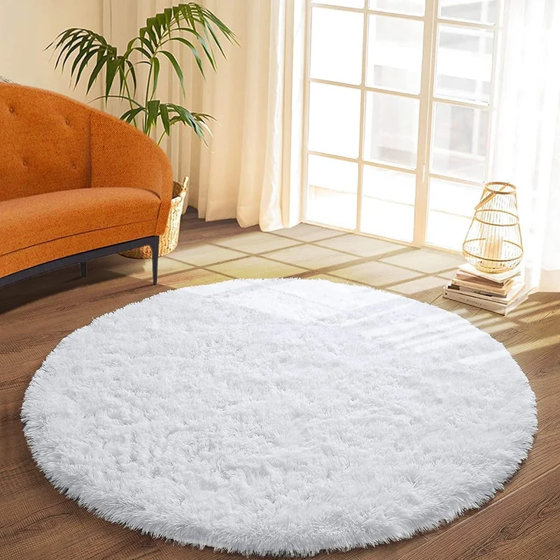 Teppich Rund Teppich Wohnzimmer Hochflor Teppiche Langflor Wohnzimmerteppich für Wohnzimmer Flauschi