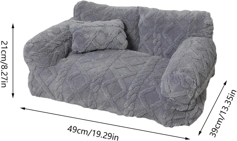 Hundesofa Komfortabel, rutschfest, abnehmbar hellgrau S, hellgrau S