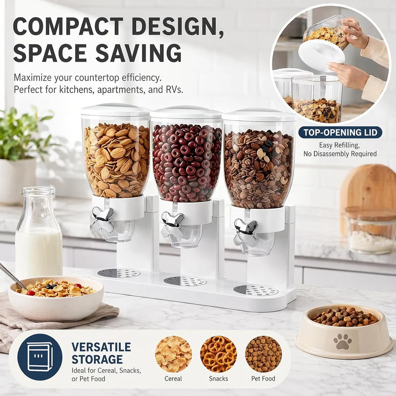 Cereal Dispenser Countertop 2L (A Triple 6L), A Triple 6l
