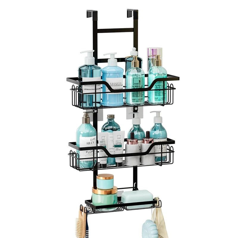 Duschablage zum Hängen ohne Bohren - 3 Stöckiges Badezimmer Organizer Shampoo Halterung für Dusche H