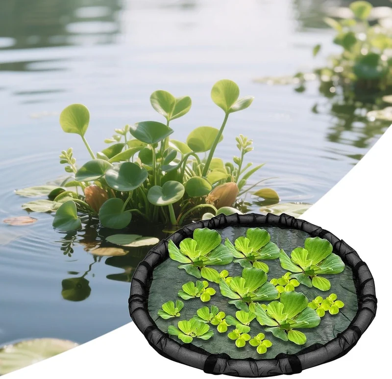 Aquarium Barriere für Schwimmpflanzen Rundes schwimmendes feinmaschiges | Gartenpflanzen-Schutz Teic