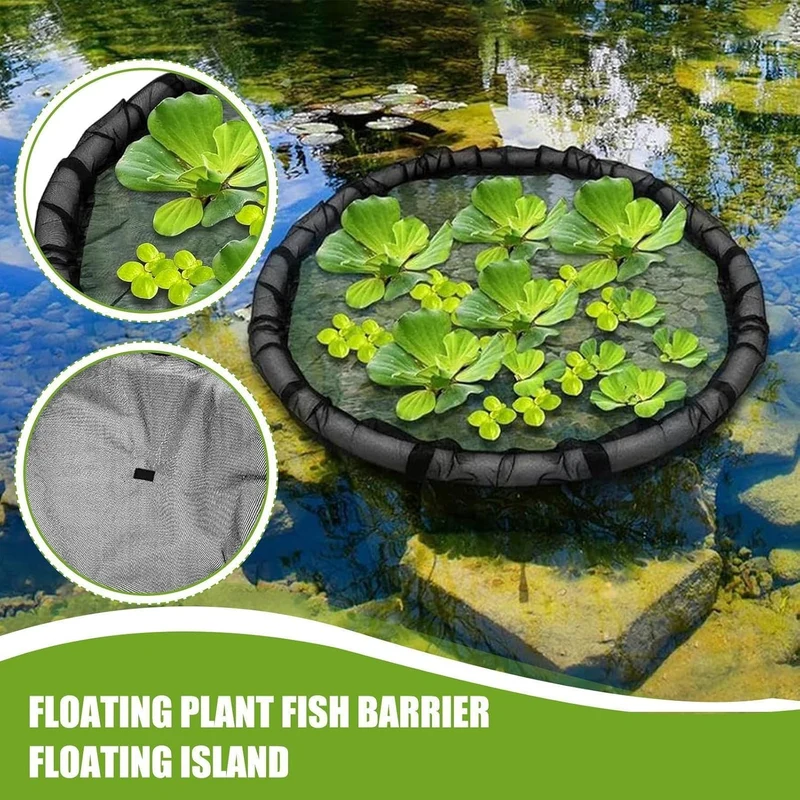 Aquarium Barriere für Schwimmpflanzen Rundes schwimmendes feinmaschiges | Gartenpflanzen-Schutz Teic