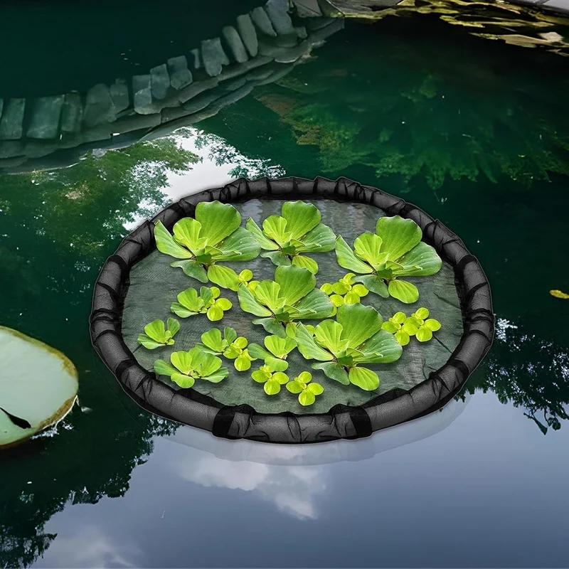 Aquarium Barriere für Schwimmpflanzen Rundes schwimmendes feinmaschiges | Gartenpflanzen-Schutz Teic