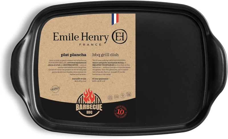 Emile Henry Limitierte Auflage, Grillschale, schwarzer Trüffel