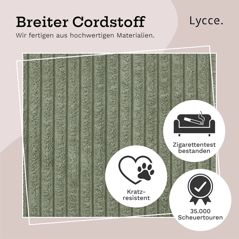 Lycce Kallax Boxen Cord 2er Set mit entfernbarem Cord-Bezug | salbei Salbei 2er Set, Salbei 2er Set