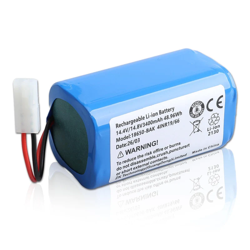 14,4V 3400mAh Lithium-Ionen-Akku Kompatibel mit Rowenta Explorer 60, 20, 40, 50, 45 Saugroboter