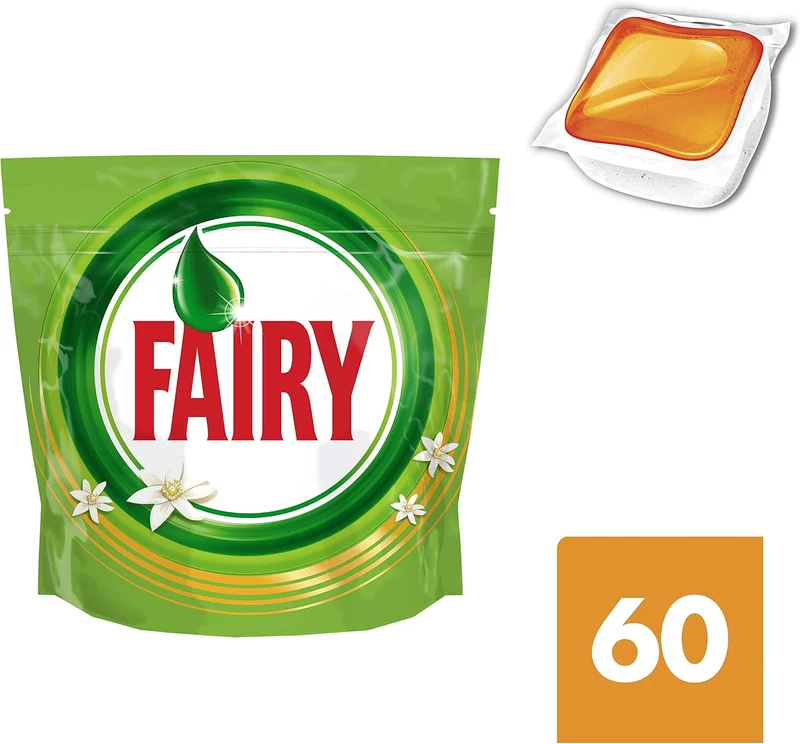 Fairy Todo En 1 Naranja Lavavajillas 60 Cápsulas