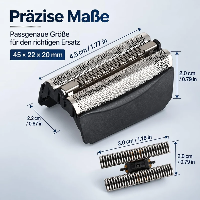 Ersatzteile Scherkopf Series 5 – 51B Folie+Messer | kompatibel mit Series 5, 8975, 5643, 5645, 5646,