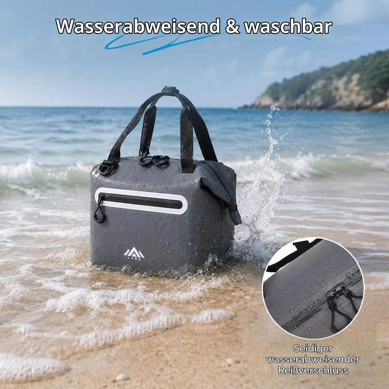 Lekesky Kühltasche Klein 12L – Wasserdicht & Leckgeschützt, Isolierte Lunchtasche für Unterwegs, Tra