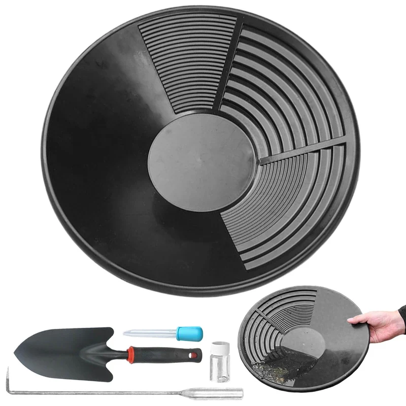 Gold Panning Kit - Komplettes Gold Waschtrog, Prospektionswerkzeug-Set, Outdoor-Abenteuerausrüstung