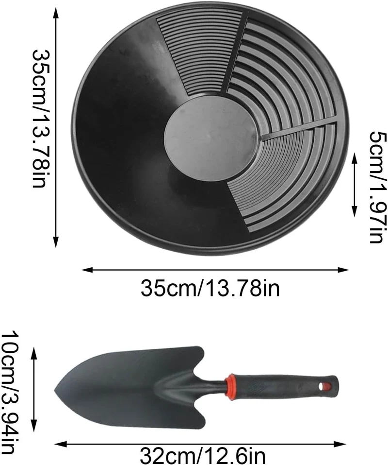 Gold Panning Kit - Komplettes Gold Waschtrog, Prospektionswerkzeug-Set, Outdoor-Abenteuerausrüstung