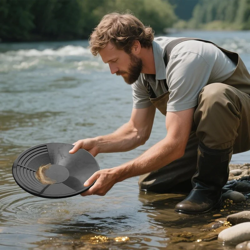 Gold Panning Kit - Komplettes Gold Waschtrog, Prospektionswerkzeug-Set, Outdoor-Abenteuerausrüstung