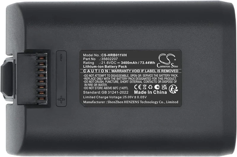 TCTK Akku 3400mAh Kompatibel mit [Hoover] H-Free 500 Ersetzt 35602207, B011