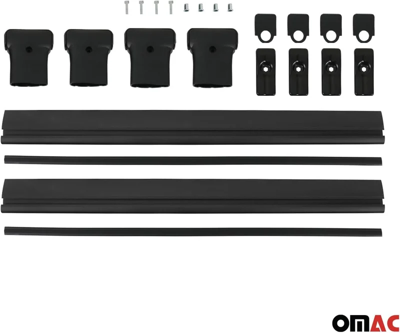 OMAC Aluminium Dachträger Querträger für Dacia Jogger 2022-2026 – Max. 75 kg – 2 Stangen Schwarz