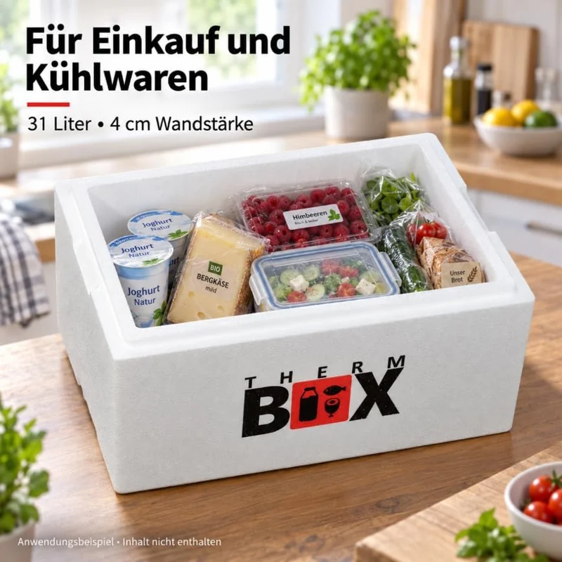 THERM BOX Modularbox 14L bis 43L Erweiterbar Verschiedene Grössen Styroporbox Kühlbox Warmhaltebox W