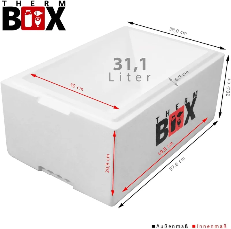 THERM BOX Modularbox 14L bis 43L Erweiterbar Verschiedene Grössen Styroporbox Kühlbox Warmhaltebox W