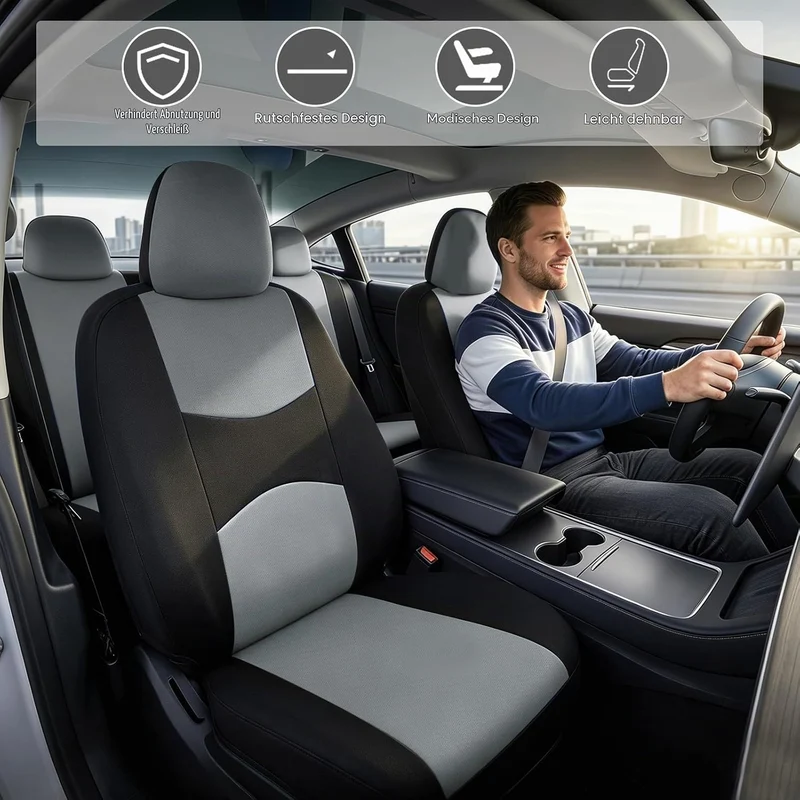 Bocguy Universal Autositzbezüge Set, 5-Sitze Schonbezüge für Autositze | Universal Schonbezüge für A