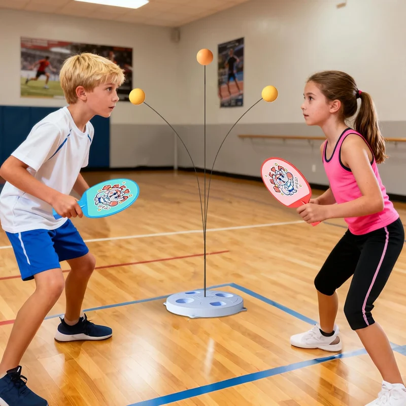 Tischtennis-Trainer, Schläger – Tischtennis-Trainer mit elastischem Schaft, interaktives Sportzubehö