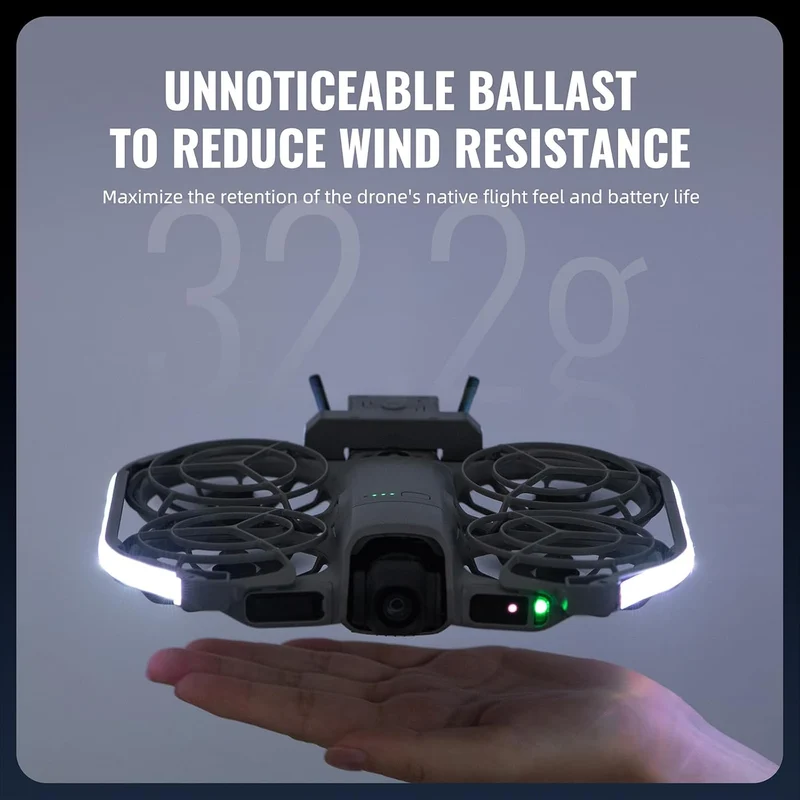 LED-Lichtstreifen Propeller Guard für DJI Neo 2 Zubehör, RGB Mehrfarbige Durchfluss Nacht Flug Licht