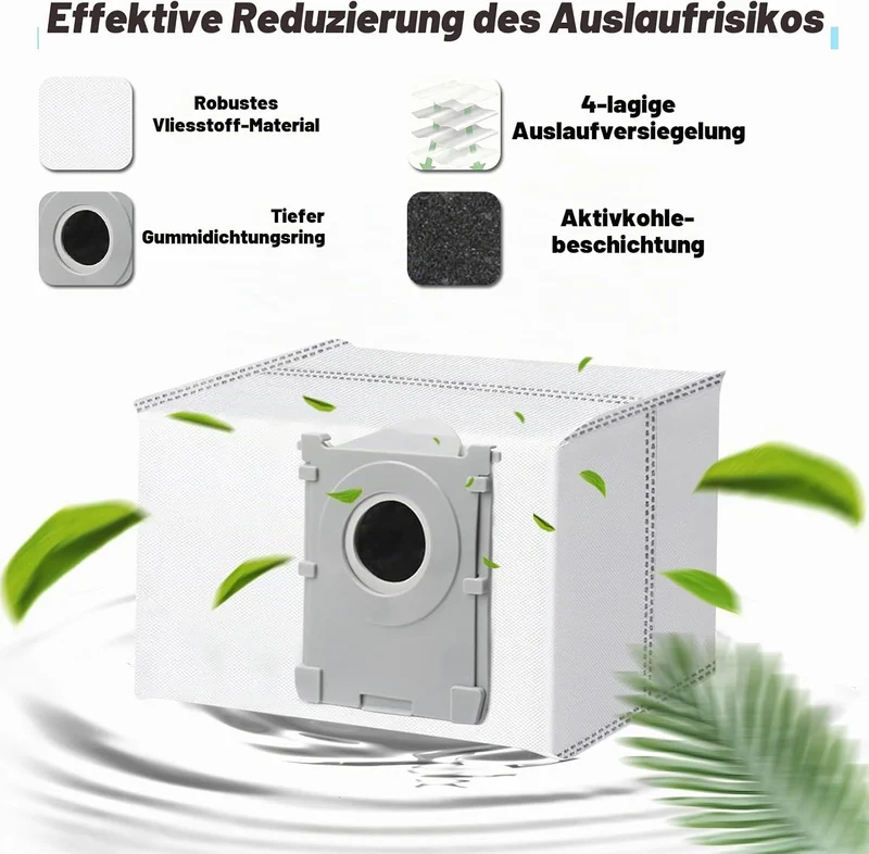 12 Stück Staubbeutel Kompatibel mit Ecovacs Deebot T90 Omni, T90 Pro Omni, X11 Pro Omni, X11 Pro Omn