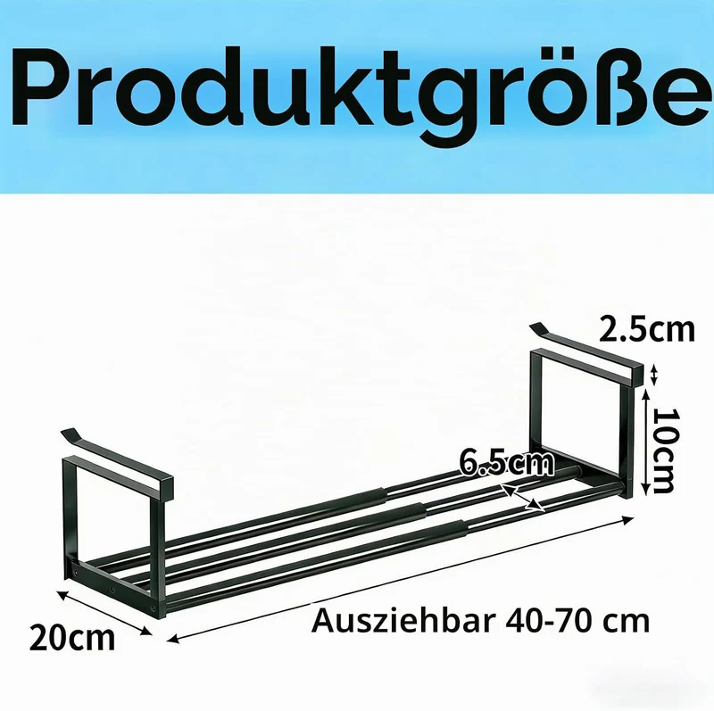 2 Stück Hängendes Schuhregal Organizer Im Schrank, Schuhregal Ausziehbar zum Aufhängen,Verstellbarer