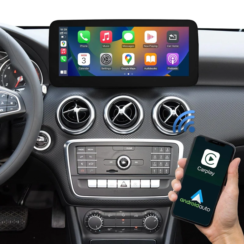 Road Top 12,3 Zoll Autoradio Carplay für Mercedes Benz A CLA GLA Klasse | W176 C117 X117 X156 (2016-