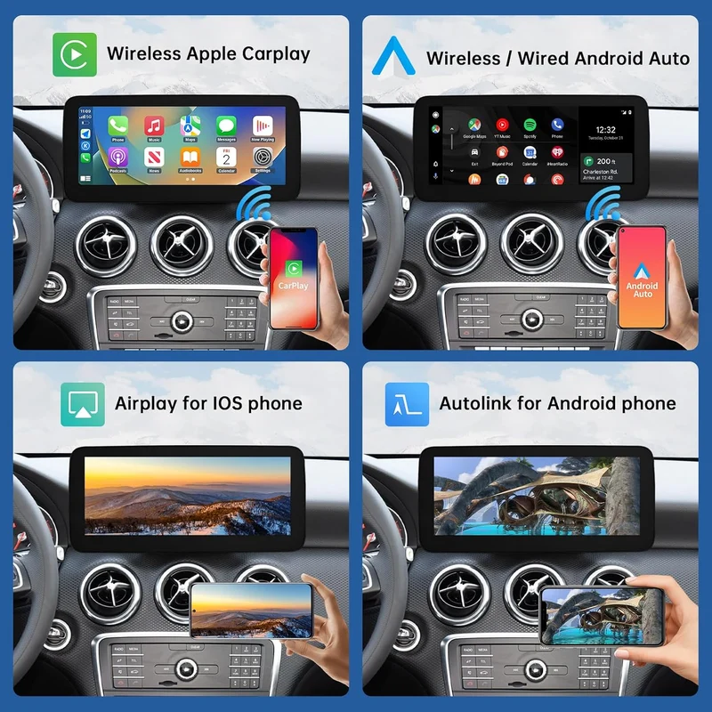 Road Top 12,3 Zoll Autoradio Carplay für Mercedes Benz A CLA GLA Klasse | W176 C117 X117 X156 (2016-